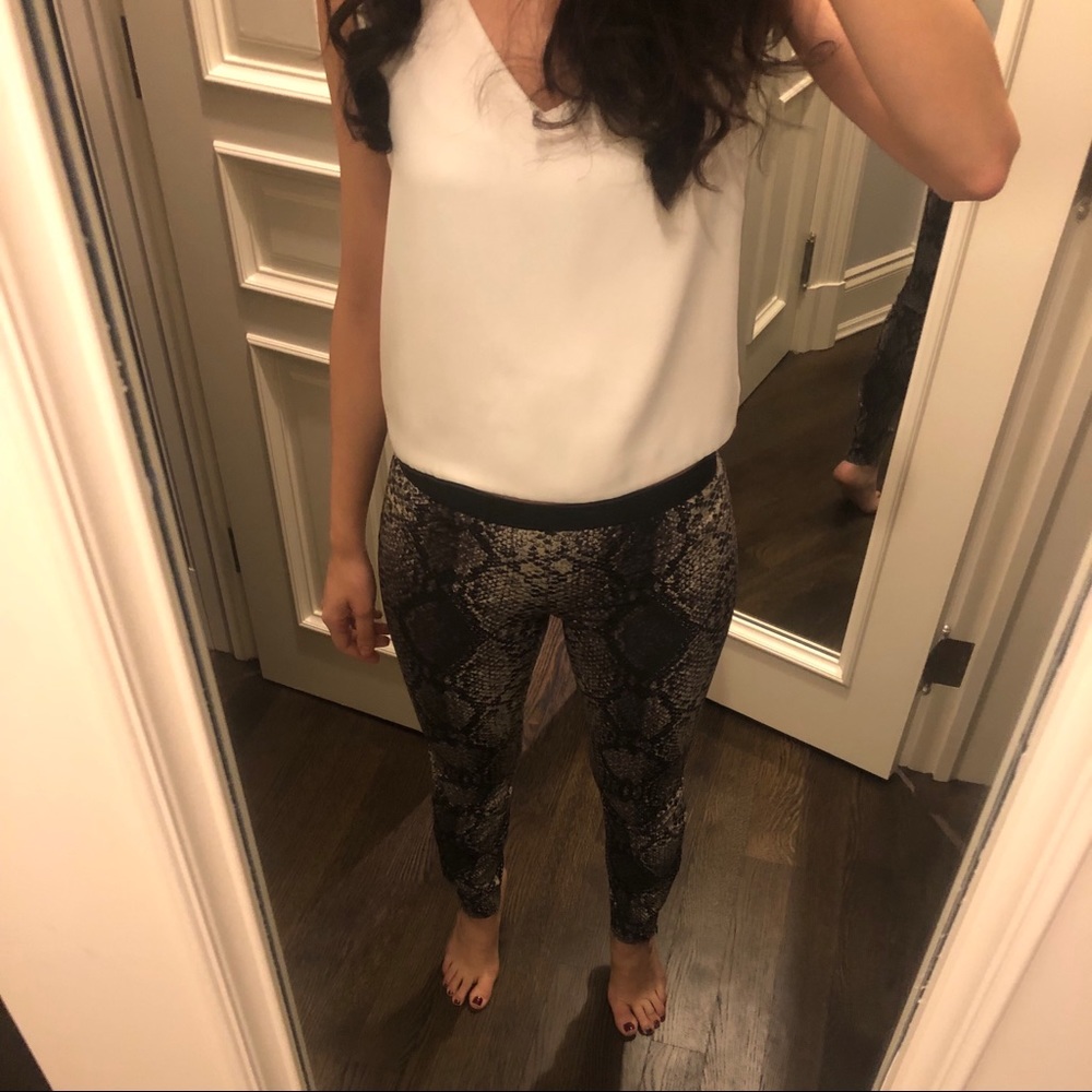Rebecca Taylor snake print leggings